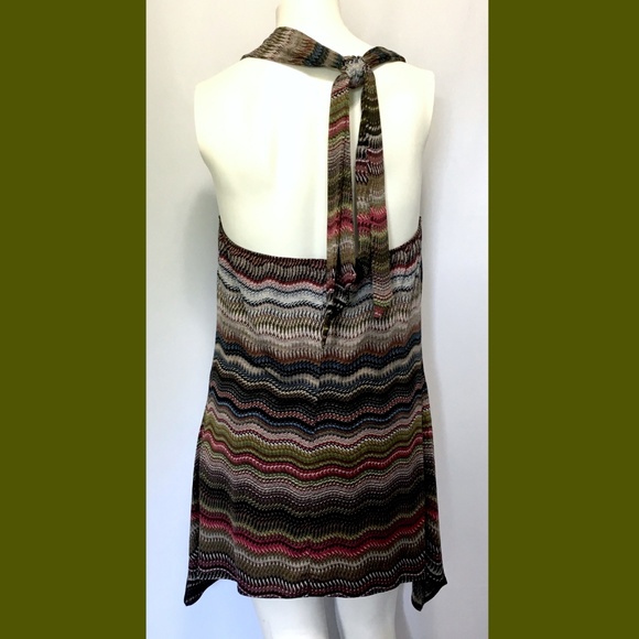 ALLEN B by Allen Schwartz BOHO Halter Dress SIZE L - Picture 4 of 7